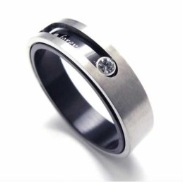 Anel De Corte Com Incrustações De Titânio De 5 Mm E Conjunto De Diamantes