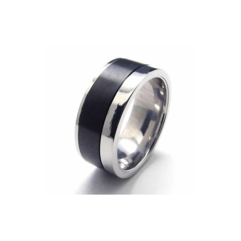 Anel Masculino De Titânio Preto De 8 Mm Anel Masculino De Titânio Preto De 8 Mm