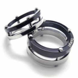 Anel De Titânio Masculino Two Circles 6 Mm