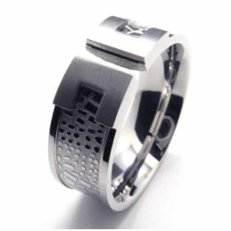 Anel De Titânio De Designer Masculino De 8 Mm
