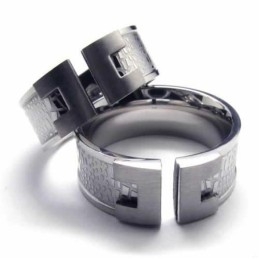 Anel De Titânio De Designer Masculino De 8 Mm