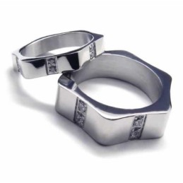 Anel De Corte Com Incrustações De Titânio De 6 Mm E Conjunto De Diamantes
