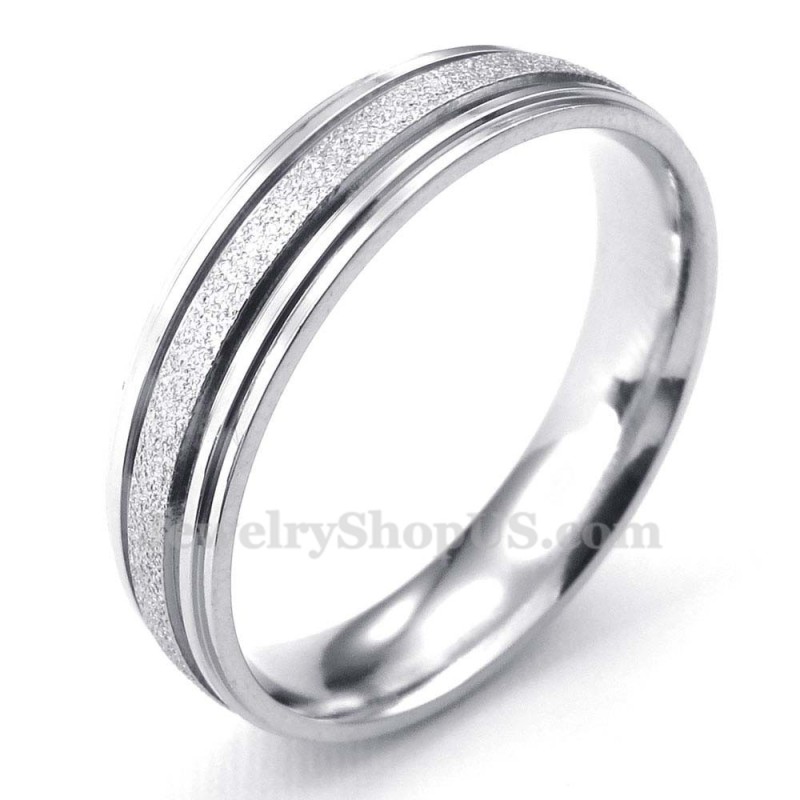 Anel De Titânio Jateado Para Amantes (Masculino) Anel De Titânio Jateado Para Amantes (Masculino)