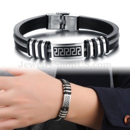 Pulseira De Titânio Com Personalidade Masculina Elegante C888