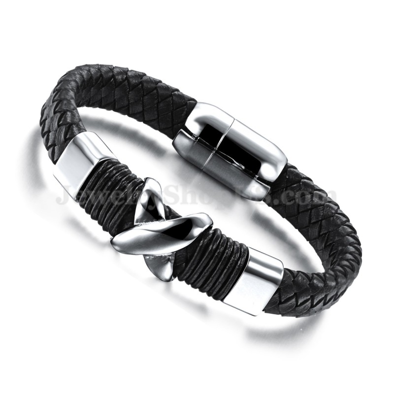 Pulseira De Couro De Titânio Masculina Da Moda C902 Pulseira De Couro De Titânio Masculina Da Moda C902