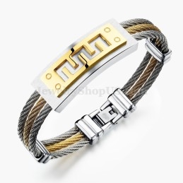 Pulseira Masculina Clássica De Titânio Online C784