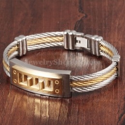 Pulseira Masculina Clássica De Titânio Online C784