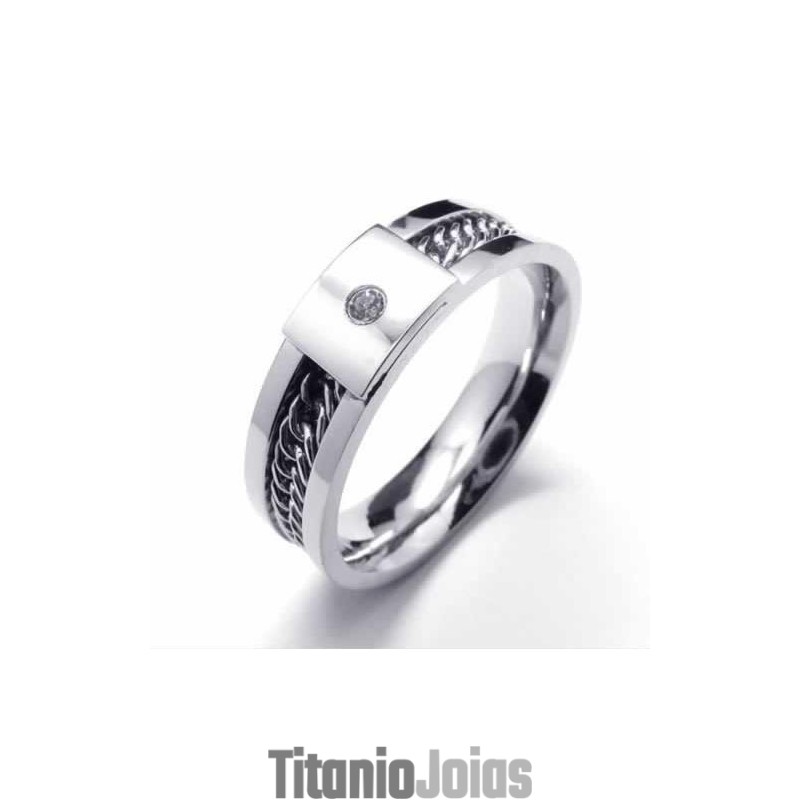 Anel De Corte Com Incrustações De Titânio De 6 Mm E Conjunto De Diamantes