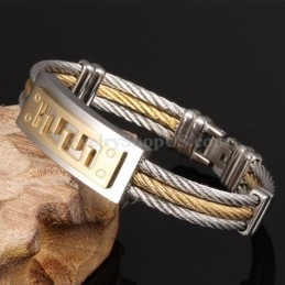 Pulseira Masculina Clássica De Titânio Online C784