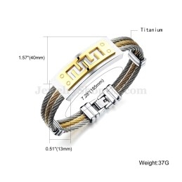 Pulseira Masculina Clássica De Titânio Online C784