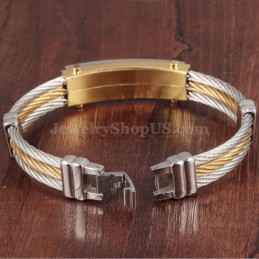 Pulseira Masculina De Zircônia E Titânio C783