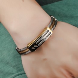 Pulseira Masculina De Zircônia E Titânio C783