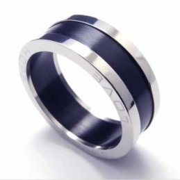 Anel Love 8Mm Em Titânio Preto