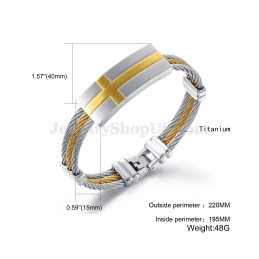Pulseira De Titânio Masculina Personality C754