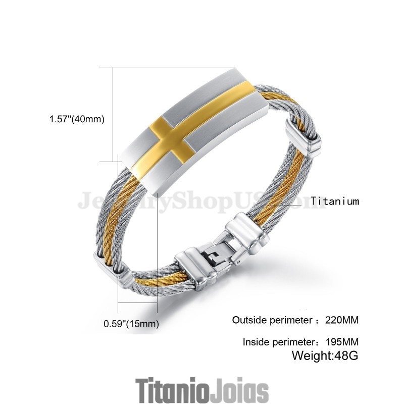 Pulseira De Titânio Masculina Personality C754 Pulseira De Titânio Masculina Personality C754