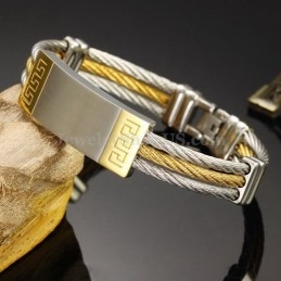 Pulseira Requintada De Titânio Masculina C755