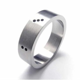Anel De Titânio Masculino Dice 6 Mm