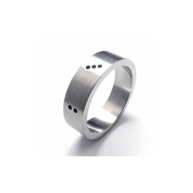 Anel De Titânio Masculino Dice 6 Mm Anel De Titânio Masculino Dice 6 Mm