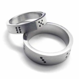 Anel De Titânio Masculino Dice 6 Mm