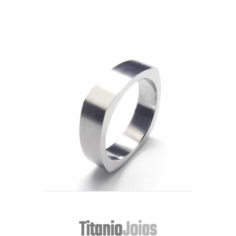 Anel De Titânio Puro Unissex De 5 Mm