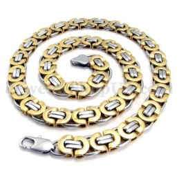 Colar De Corrente De Titânio Masculino De Ouro Requintado