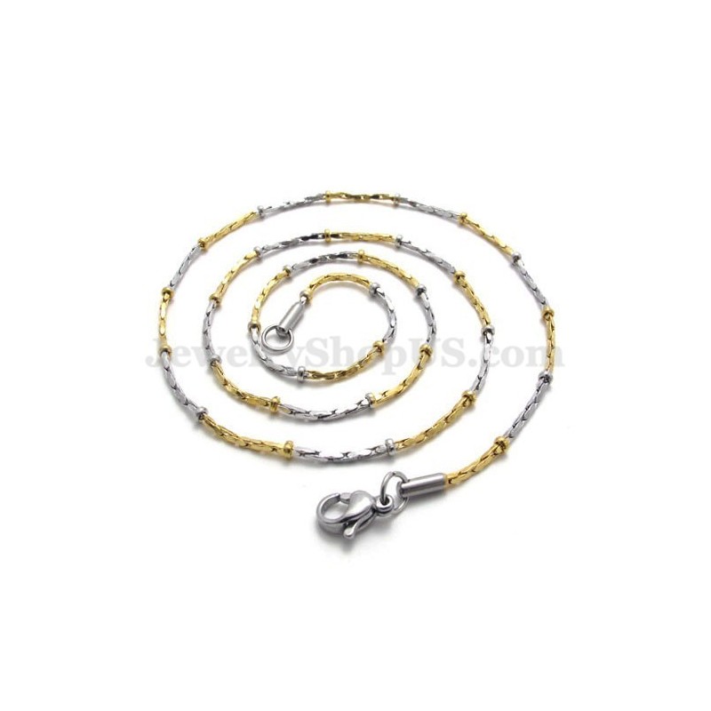 Colar Com Corrente De Titânio Dourado Da Moda Colar Com Corrente De Titânio Dourado Da Moda