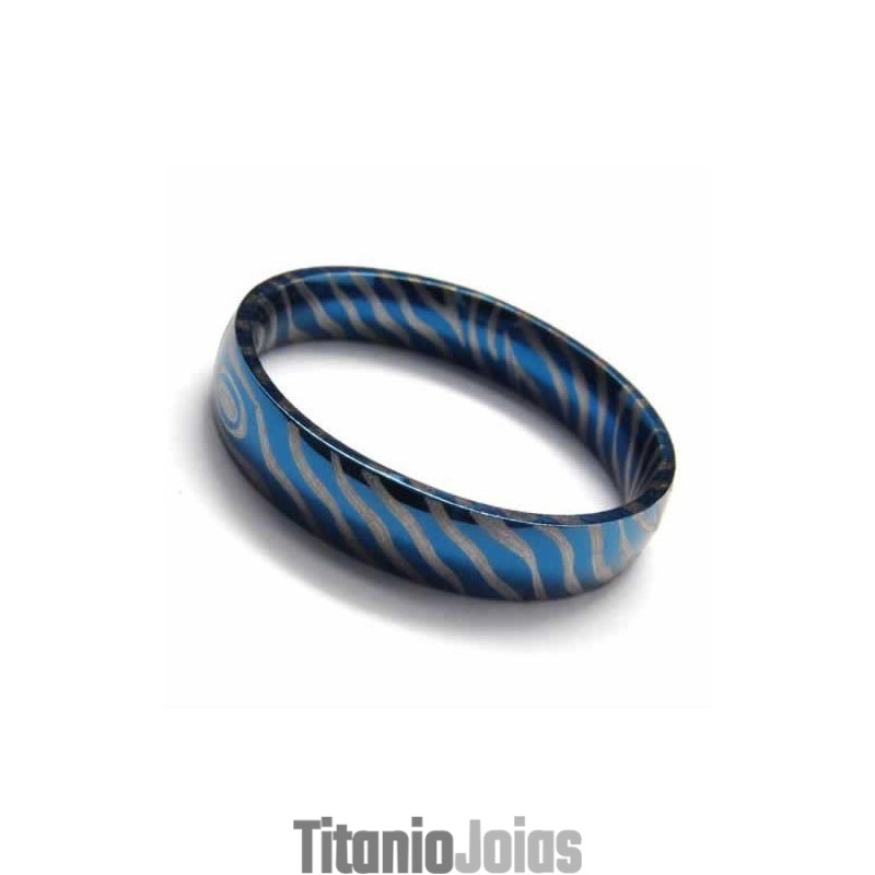 Anel De Titânio Azul Feminino De 4 Mm Anel De Titânio Azul Feminino De 4 Mm