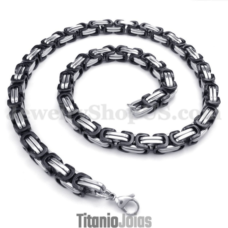 Corrente De Colar De Titânio Masculina Deslumbrante