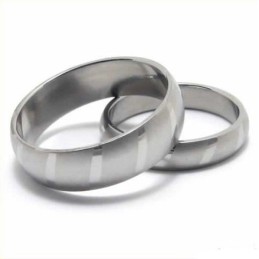 Anel De Titânio Abobadado Unissex De 6 Mm