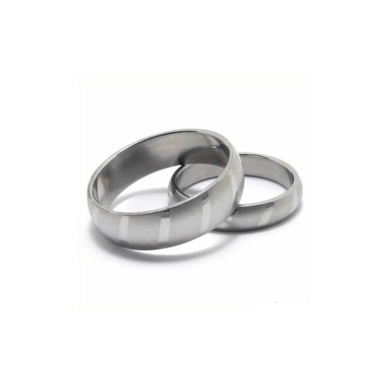 Anel De Titânio Abobadado Unissex De 6 Mm Anel De Titânio Abobadado Unissex De 6 Mm