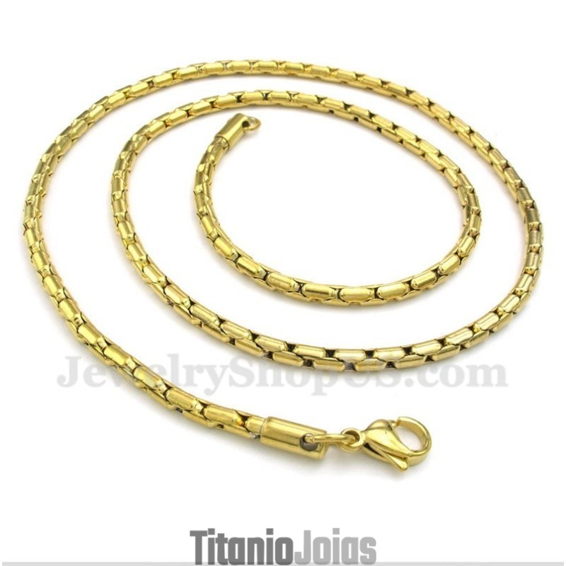 Colar De Ouro De Titânio Masculino Colar De Ouro De Titânio Masculino