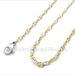Colar Feminino De Ouro E Titânio
