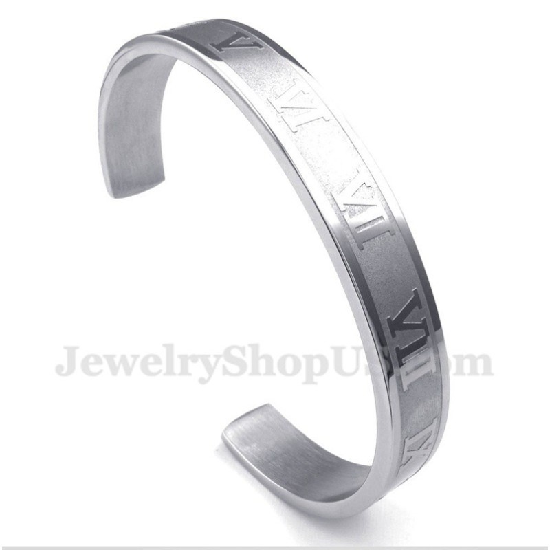 Pulseira Masculina De Titânio Com Algarismos Romanos Pulseira Masculina De Titânio Com Algarismos Romanos