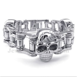 Pulseira De Bicicleta De Titânio Com Caveira Masculina