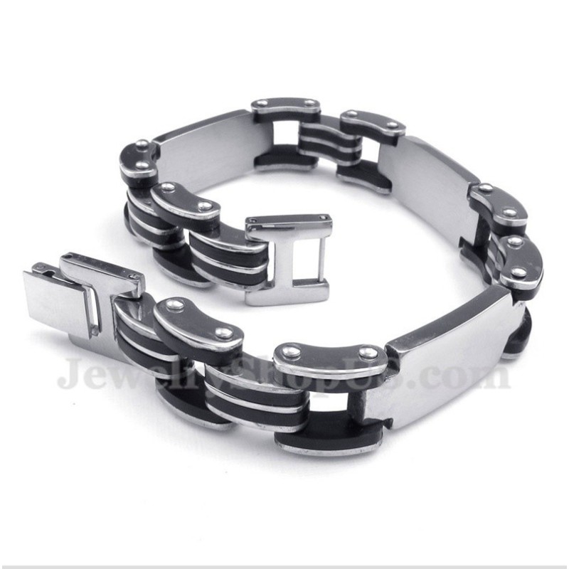 Pulseira De Borracha De Titânio Masculina