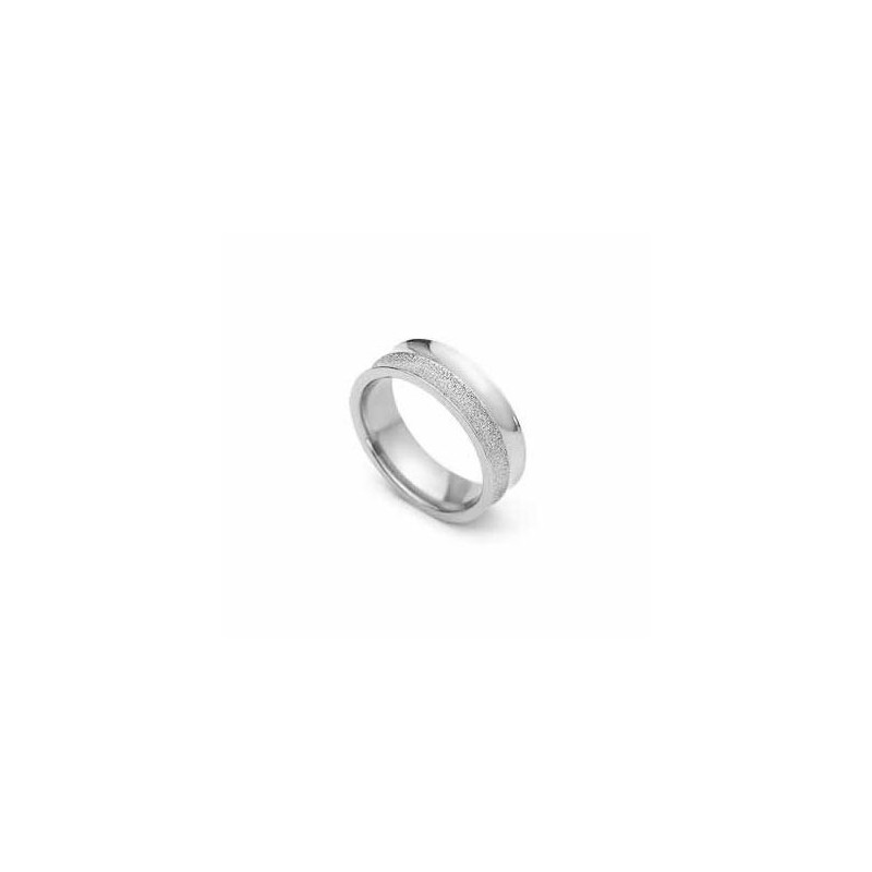 Anel De Titânio Escovado De 6 Mm E Prata Anel De Titânio Escovado De 6 Mm E Prata