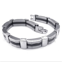 Pulseira De Borracha De Titânio Masculina
