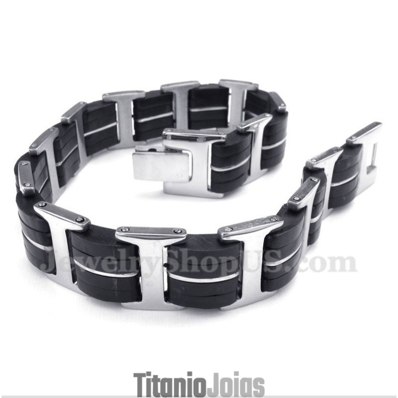 Pulseira De Borracha De Titânio Masculina Pulseira De Borracha De Titânio Masculina