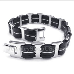 Pulseira De Borracha De Titânio Masculina