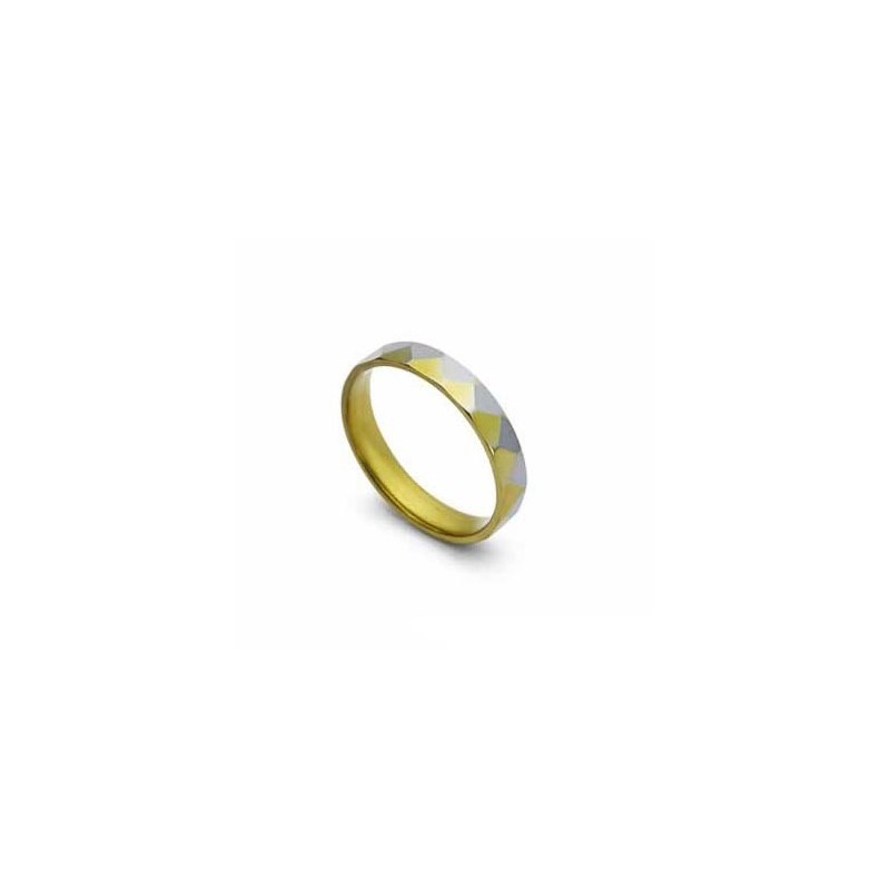 Anel De Ouro E Prata De Titânio De 4 Mm