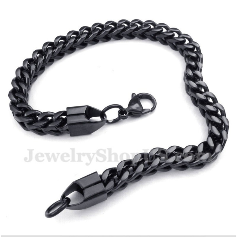 Pulseira Masculina De Titânio Preto