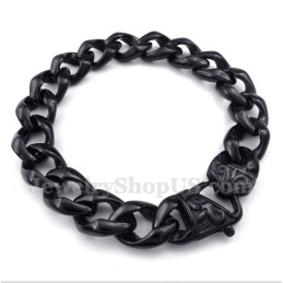 Pulseira Masculina Preta De Titânio Fundido