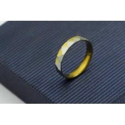 Anel De Ouro E Prata De Titânio De 4 Mm