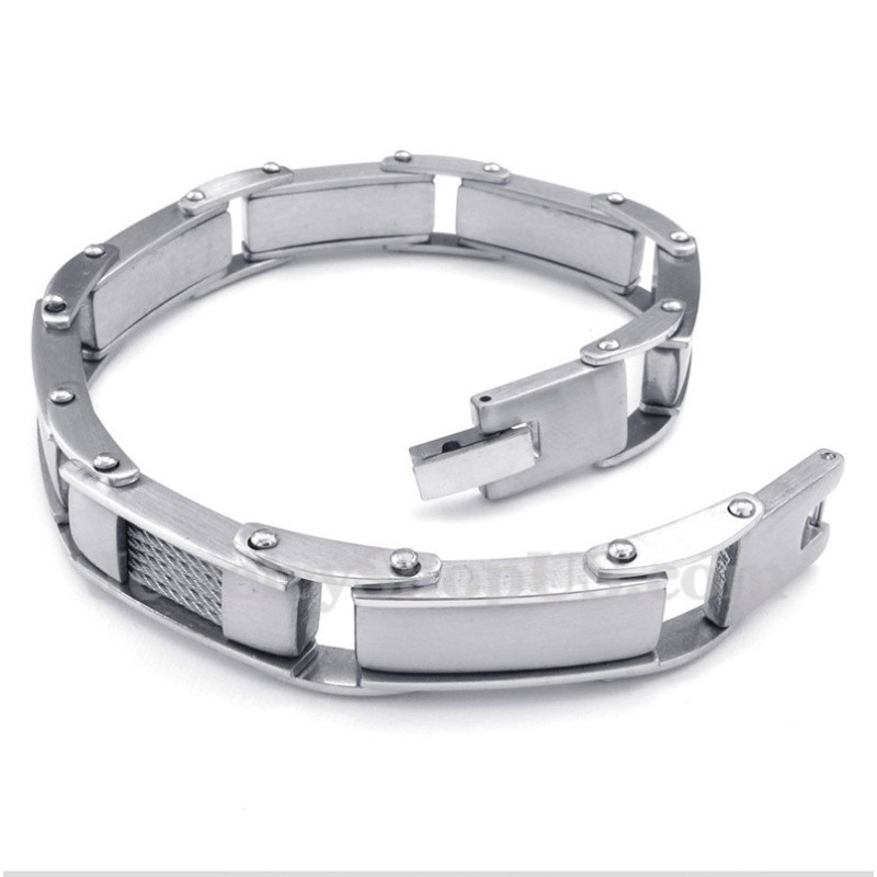 Pulseira De Cabo De Titânio Masculina