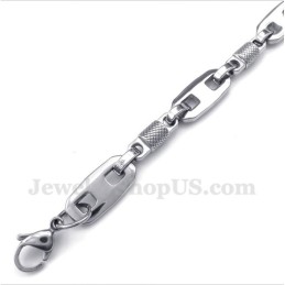 Pulseira Masculina De Contas Redondas De Titânio