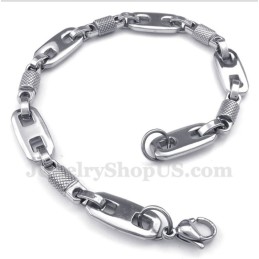 Pulseira Masculina De Contas Redondas De Titânio