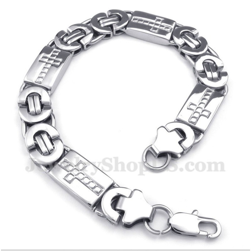 Pulseira Masculina De Titânio Com Cruz Pulseira Masculina De Titânio Com Cruz