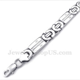 Pulseira Masculina De Titânio Com Cruz