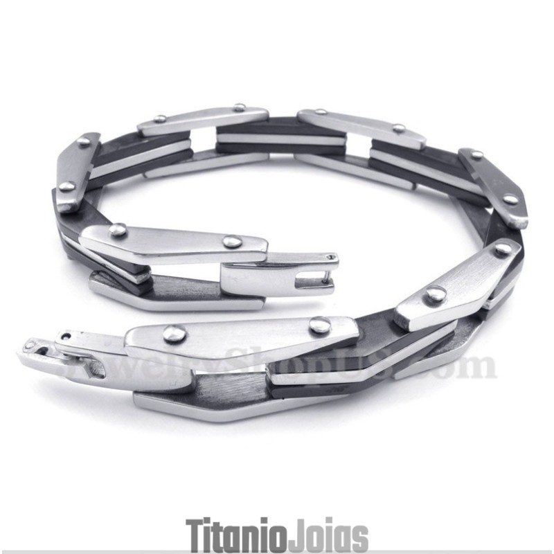 Pulseira Masculina De Titânio Preto Pulseira Masculina De Titânio Preto
