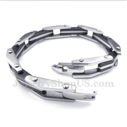 Pulseira Masculina De Titânio Preto
